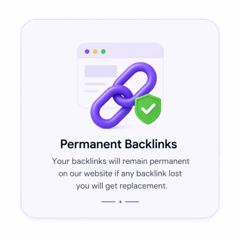 Permanent Backlinks with our link building services